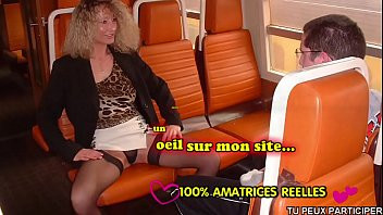 Play The virgin boy and the nasty milf in train