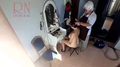 Play Hidden Camera Caught Curvy MILF Getting Nude for Haircut at Barbershop