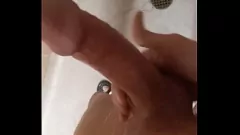 Play Shower Masturbation with Golden Shower Finish