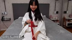 Play Interracial Petite Teen Flame Hel in Bondage Roleplay