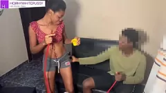Play Skinny Ebony Pornstar's Birthday: Creampie, Squirting & Cowgirl