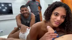 Play Interracial Anal Threesome for Hotwife's First Time