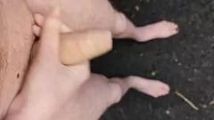 Play Outdoor Masturbation Session with a Big Cock