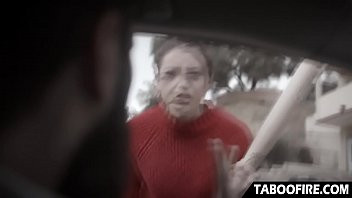Play Hot brunette forced to fuck her stalker to get out of trouble